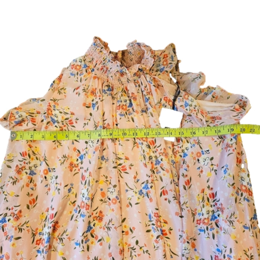 CODE X Mode High Neck Floral Mini Dress Size M NWT - Picture 13 of 14